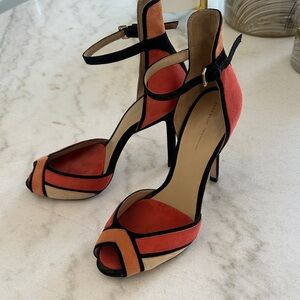 Zara Red and Black Heels